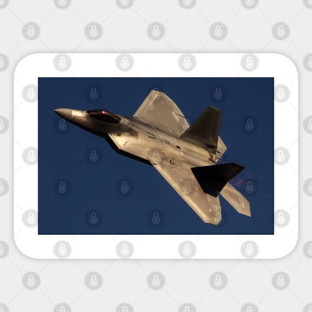 F-22 Raptor in Afterburner Sticker by acefox1